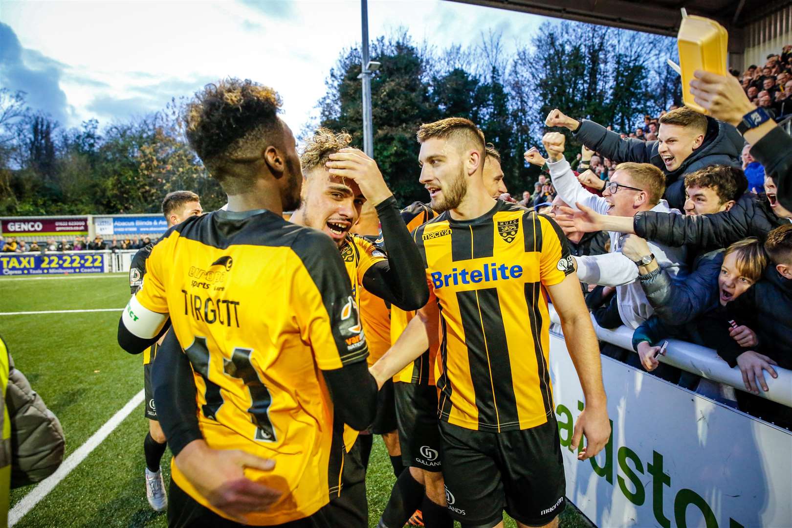 Blair Turgott celebrates Maidstone's winner against Macclesfield. Picture: Matthew Walker