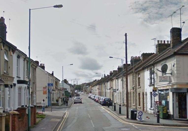 Emergency services were called to Richmond Road in Gillingham after a car overturned following a crash. Photo: Google