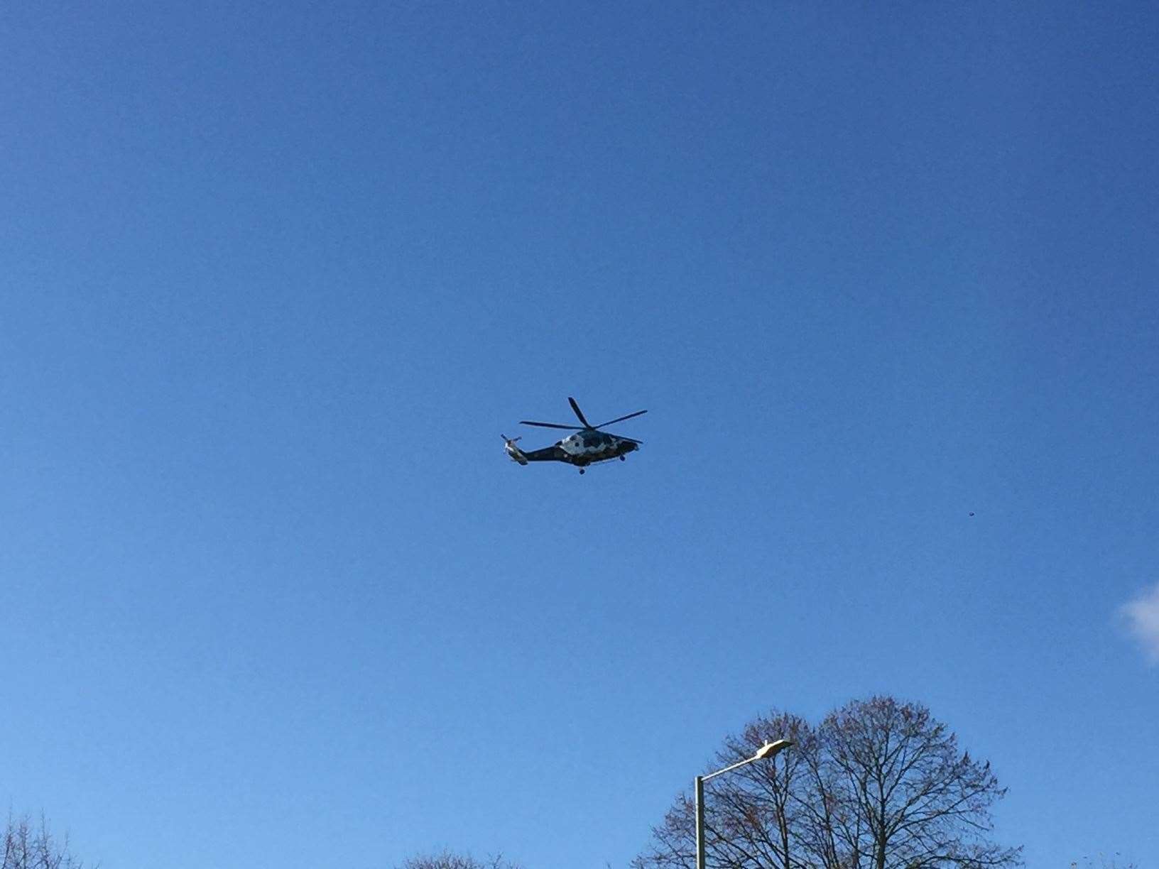 The air ambulance took off from Victoria Rec in Canterbury