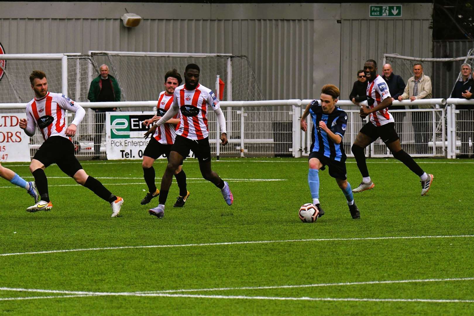 Jacob Lambert in action for Crowborough against Sheppey United in the SCEFL Challenge Cup final. Picture: Marc Richards