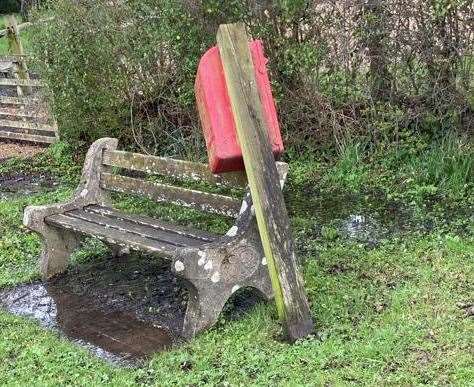 How the rotten postbox used to look. Picture: Brian Bristow