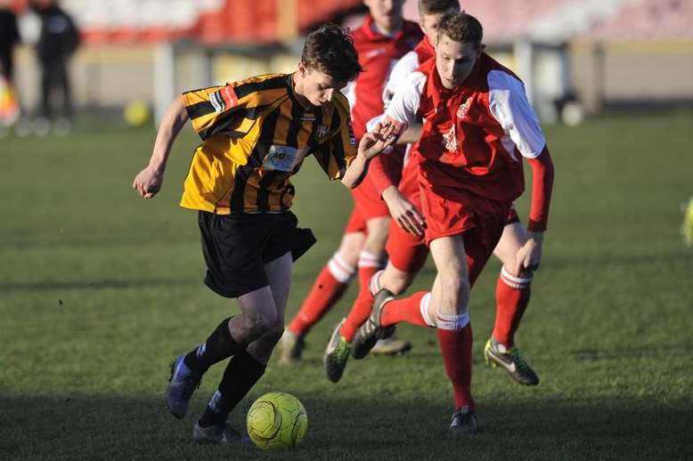 Johan Ter Horst runs at the Burgess Hill defence Picture: Tony Flashman