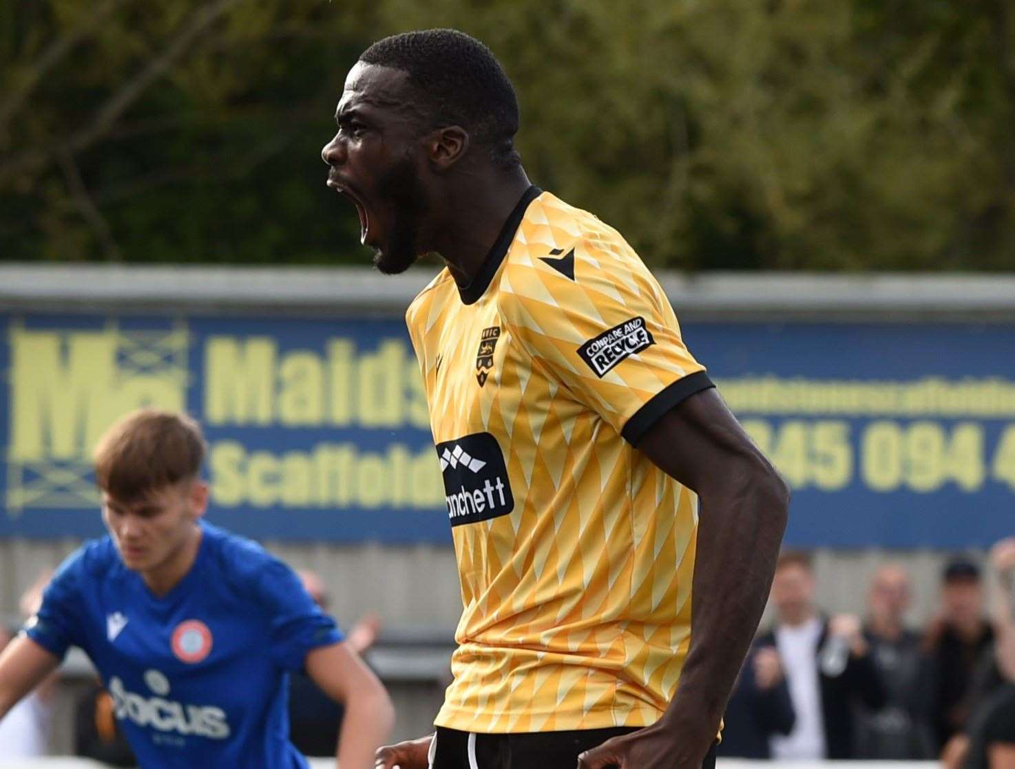 Maidstone United striker Levi Amantchi. Picture: Steve Terrell