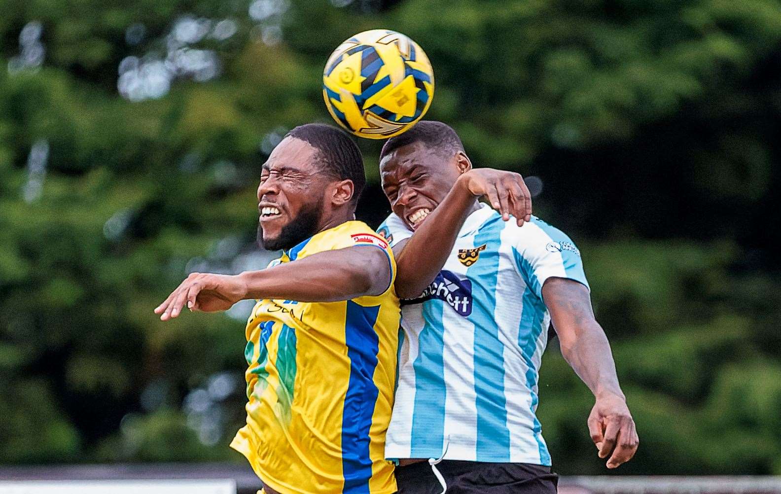 Action from the Brickies’ 4-1 friendly win against Maidstone. Picture: Helen Cooper.