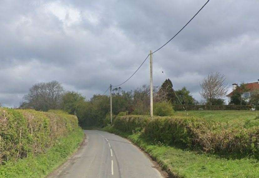 There are delays following a two-vehicle crash in Hamstreet Road, Ashford. Picture: Google