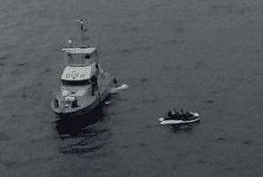 The rescue of 15 people on the French side of the Channel. Picture: préfecture maritime de la Manche et de la mer du Nord