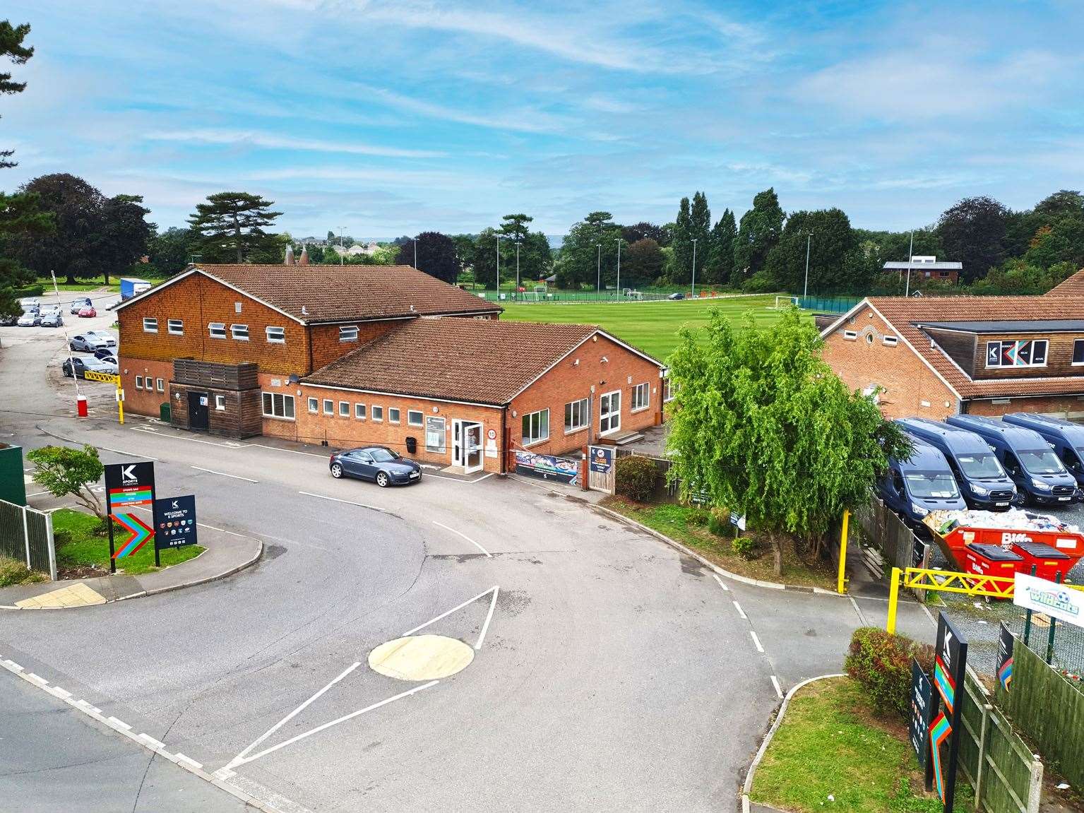 The entrance to K-Sports Cobdown off Station Road