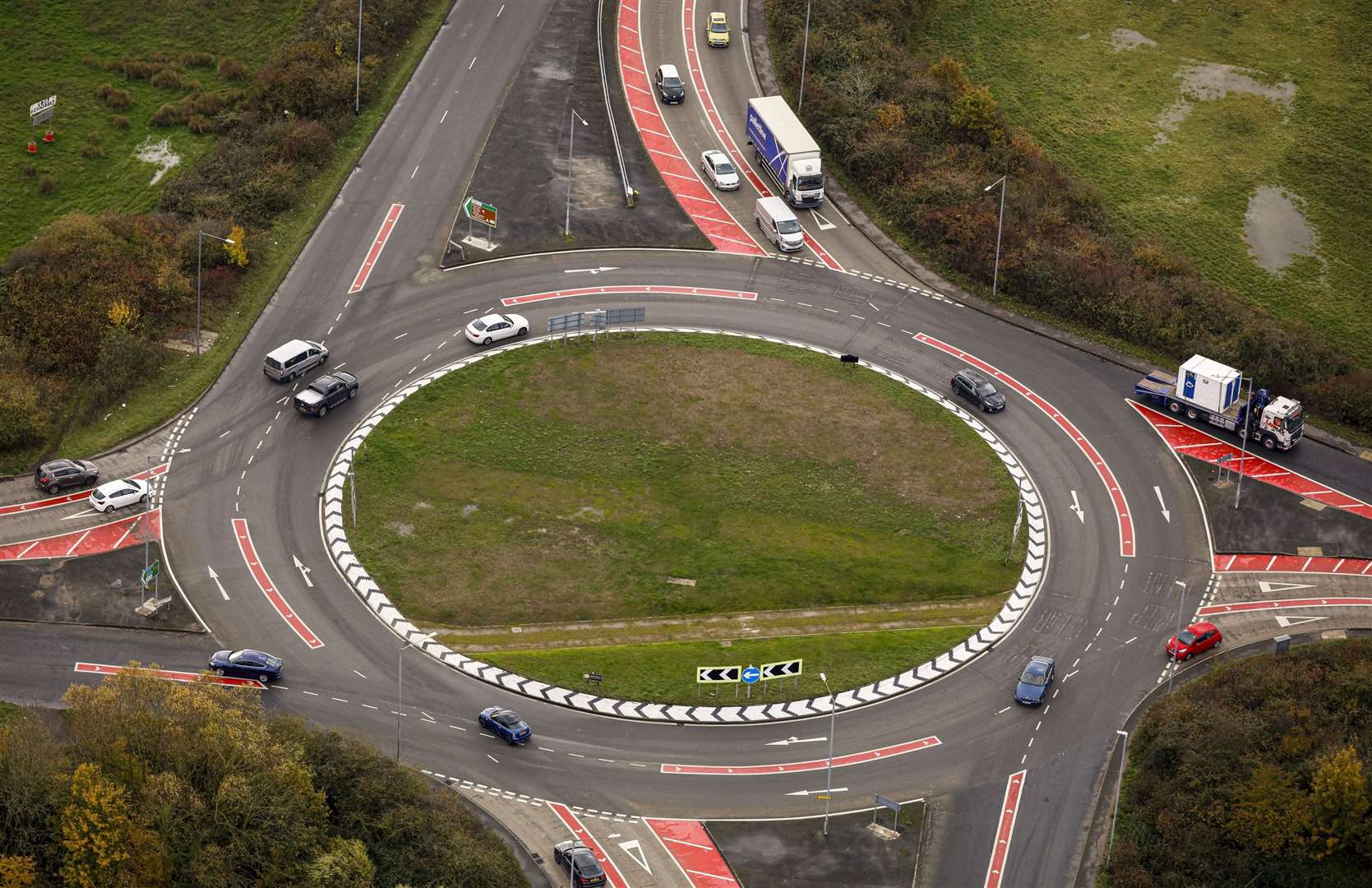 Road markings are a key part of the scheme, which seeks to ensure increased spacing and clarity