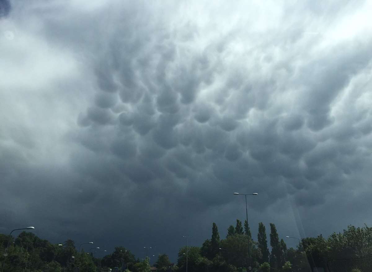 Mammatus clouds. Picture: Shaun Hills