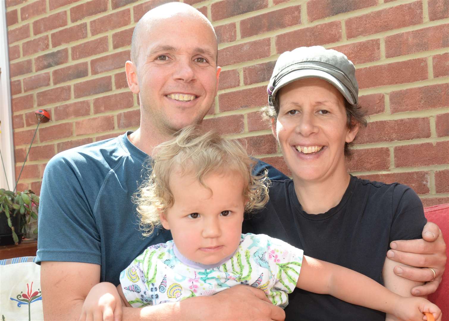 Nicky Ratcliff with husband Mike and daughter Ivy