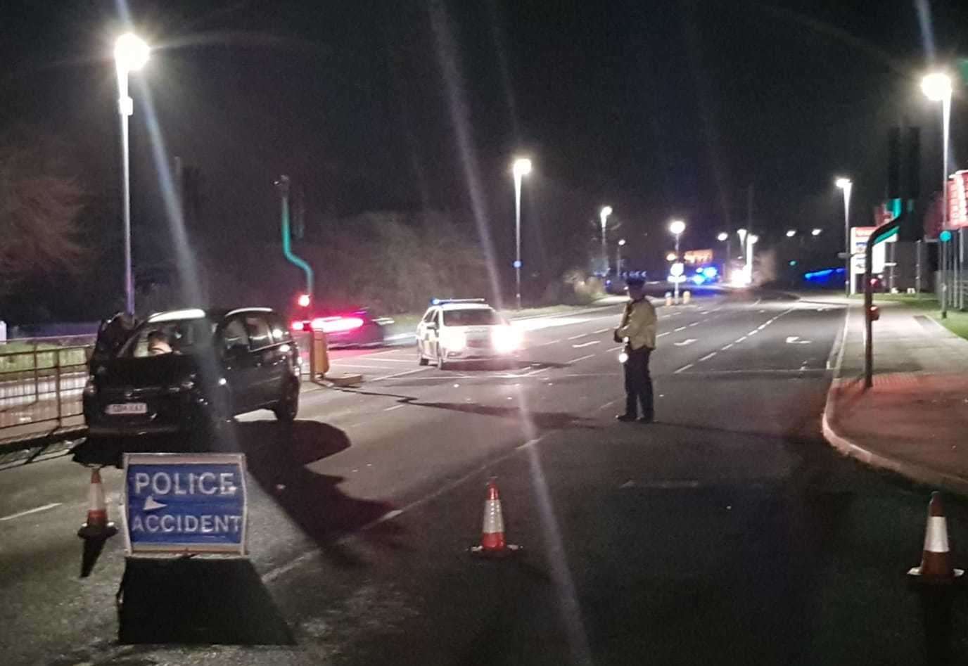 The Old Thanet Way was closed while police dealt with the incident