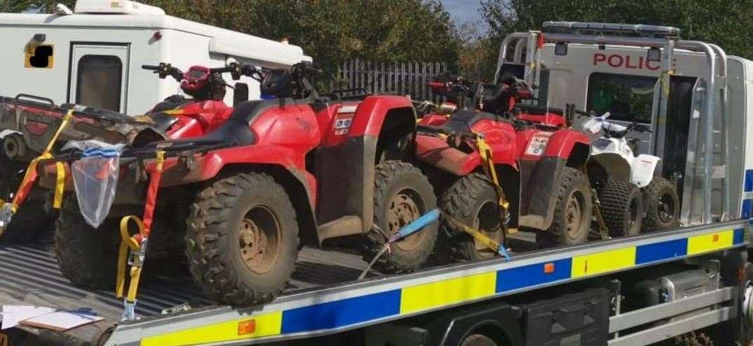 Vehicles seized by police during the raid on the Star Lane traveller site. Picture: Metropolitan Police