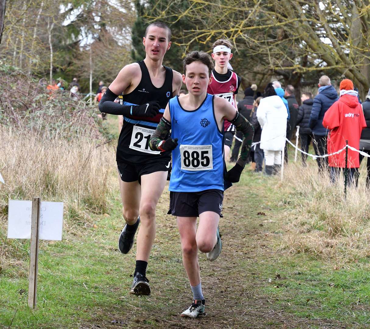 Oliver Goodman (No.885) on his way to fourth place for Tunbridge Wells. Picture: Simon Hildrew