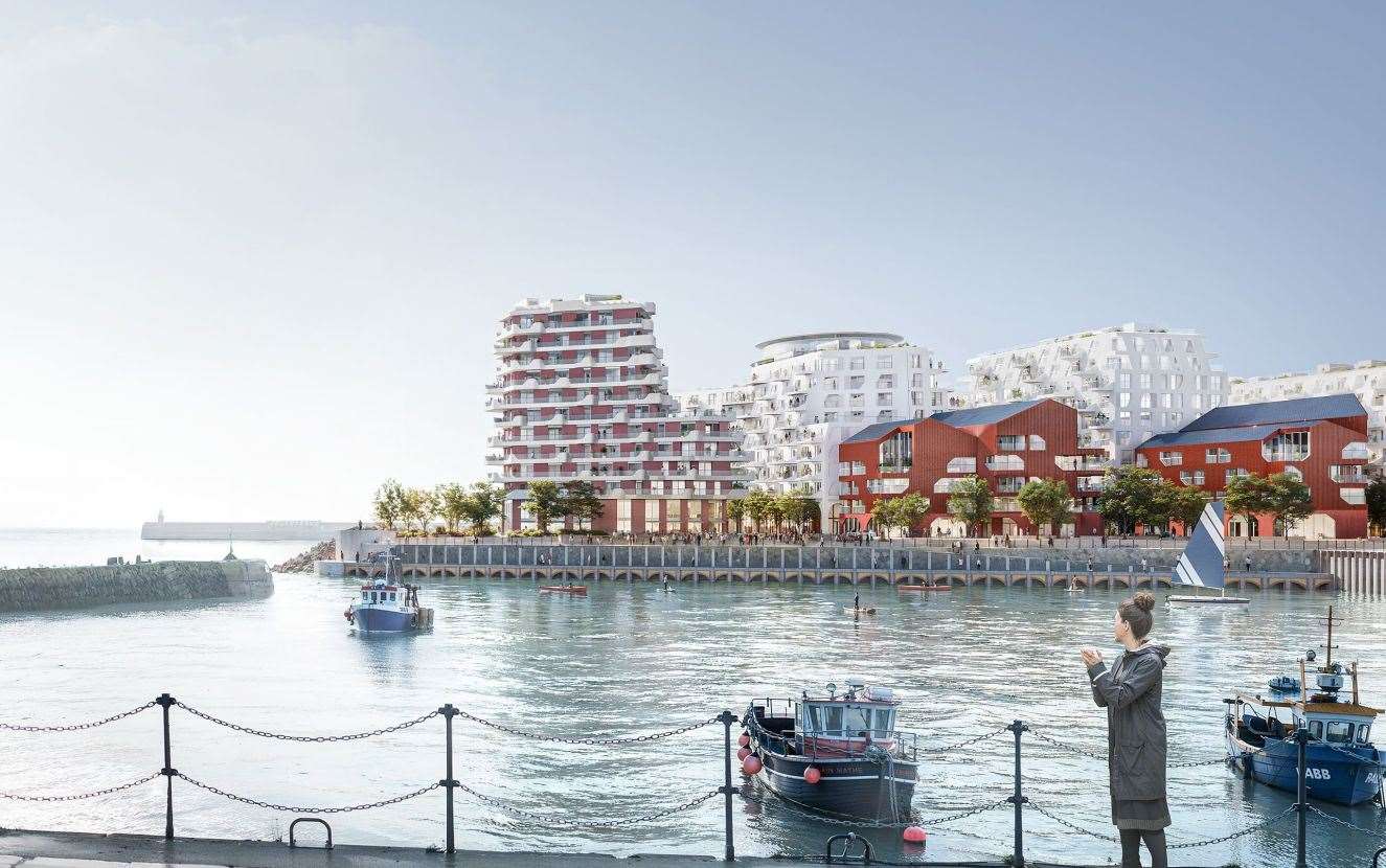 How Folkestone harbour arm could look if the Folkestone Harbour and Seafront Development Company’s plans become reality