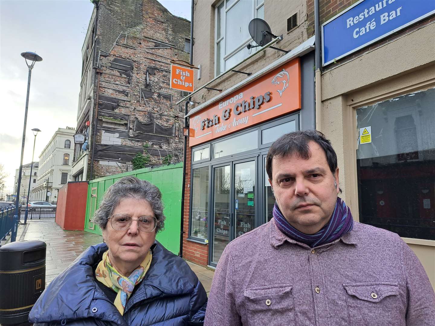 Mother and son Carmela and Mario Macari run Europa Fish & Chips