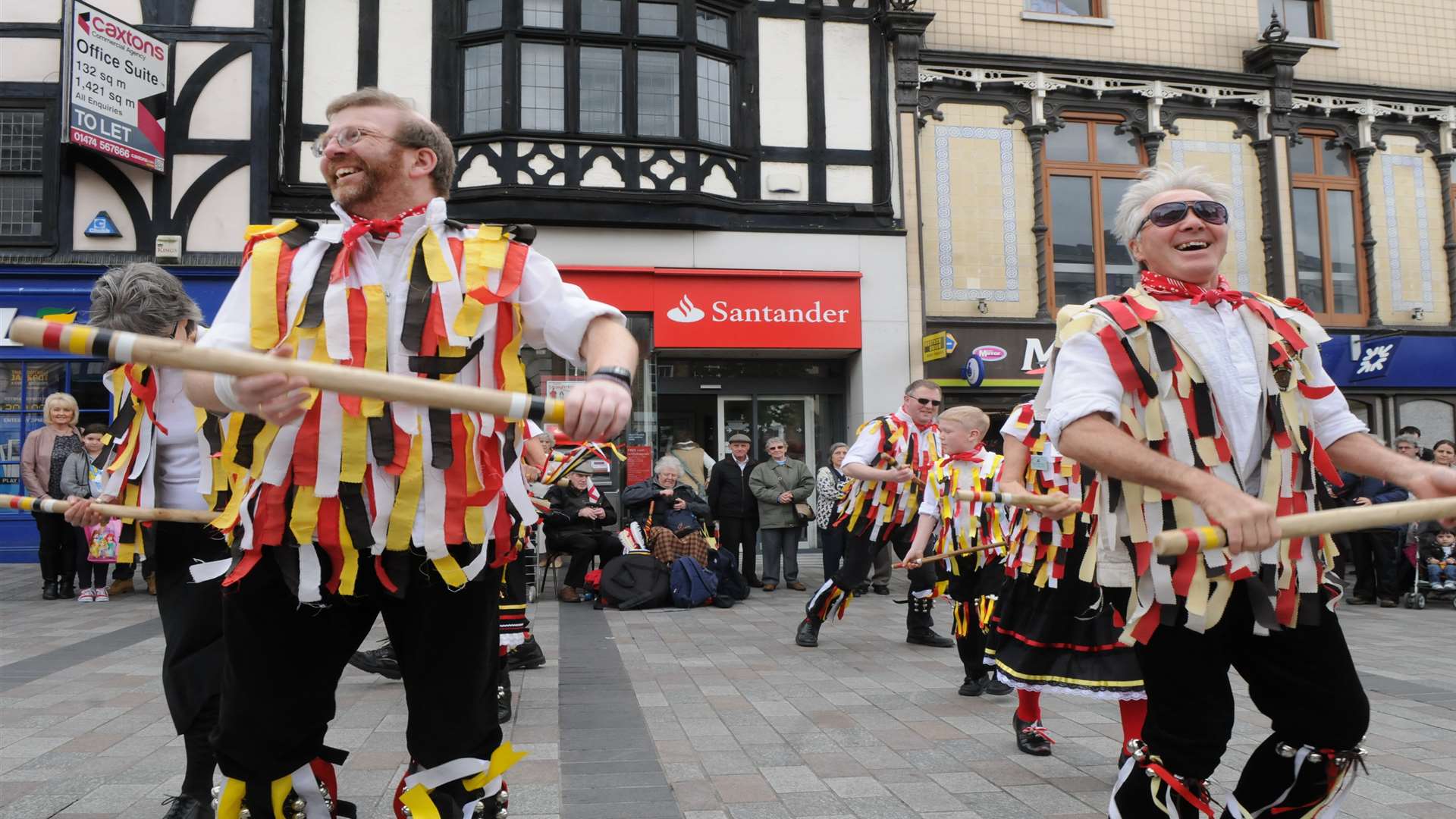 Celebrating St George's Day in Maidstone's Jubliee Square