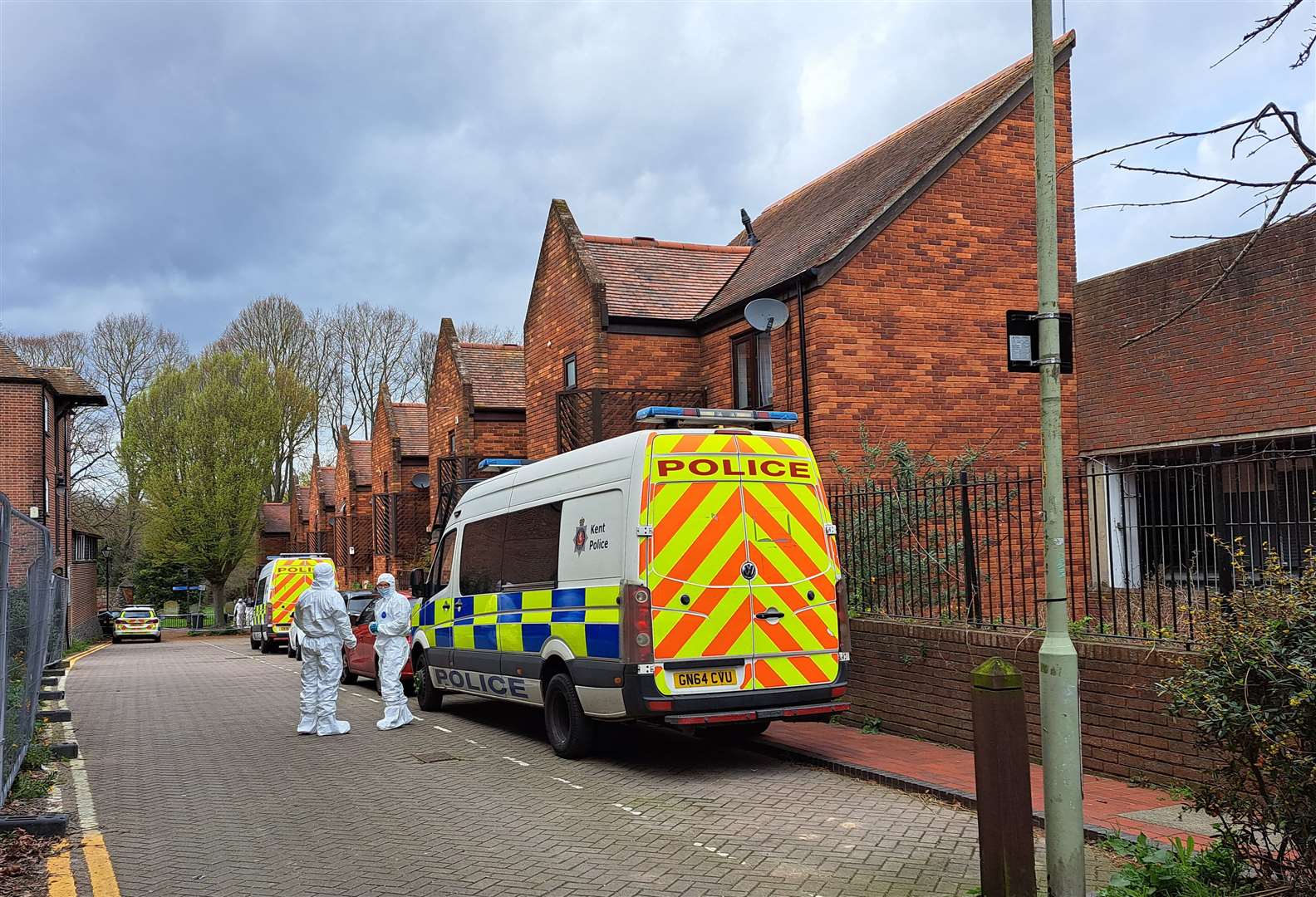 Paramedics in Castle Street after the death of Guy Malbec