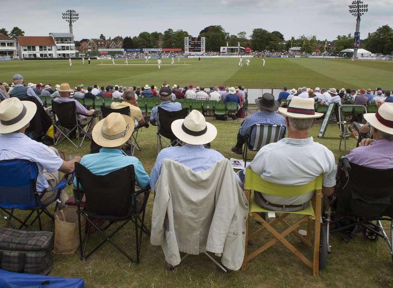 Taking in the action at the Spitfire Ground. Picture: Ady Kerry