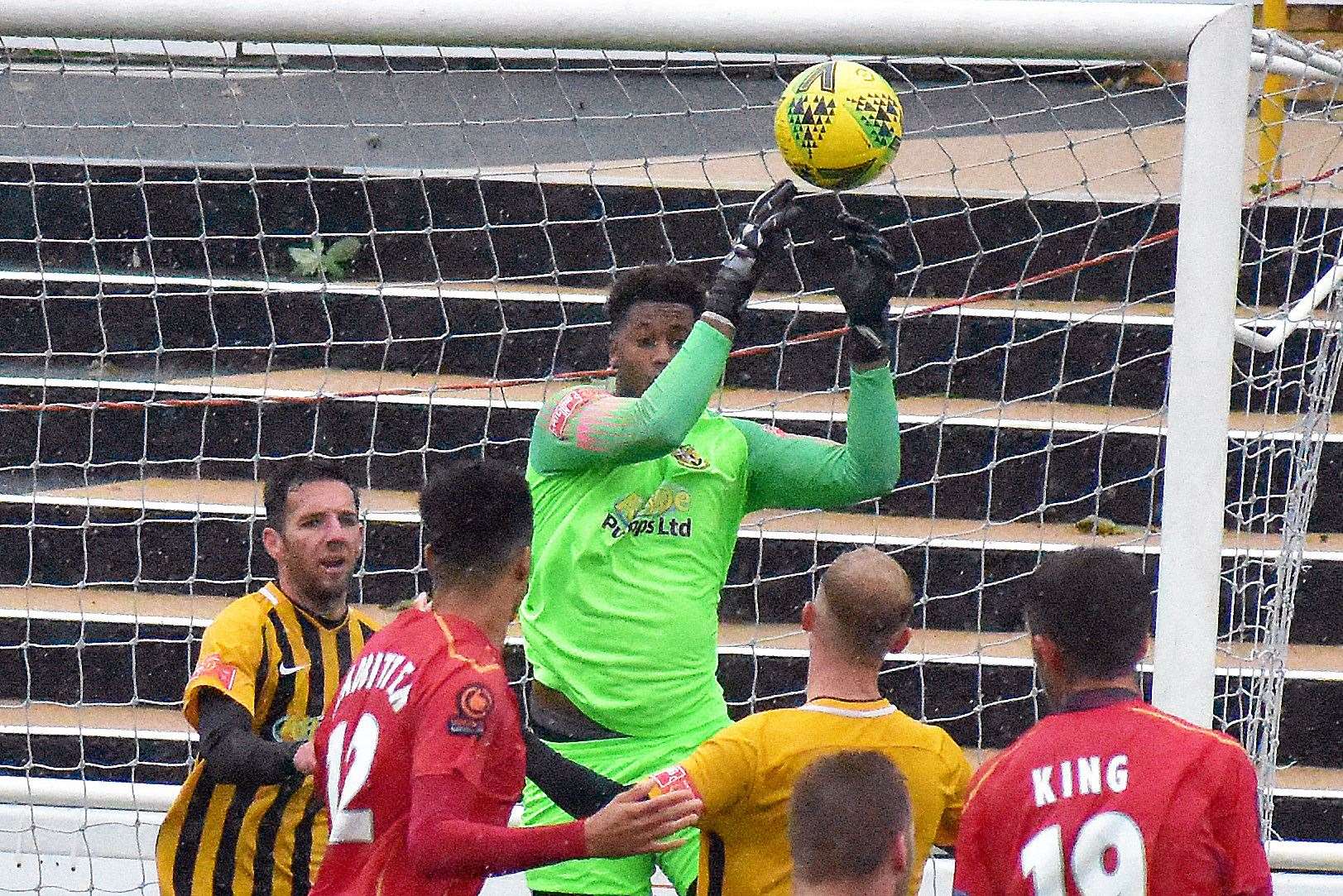 Goalkeeper Alexis Andre Jr has signed with Maidenhead after failing to agree fresh terms with Dover. Picture: Randolph File