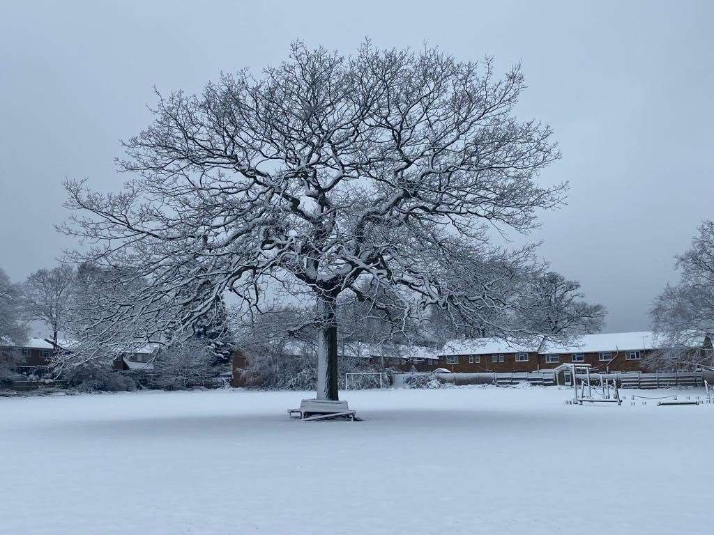 Heavy snow has fallen in Walderslade