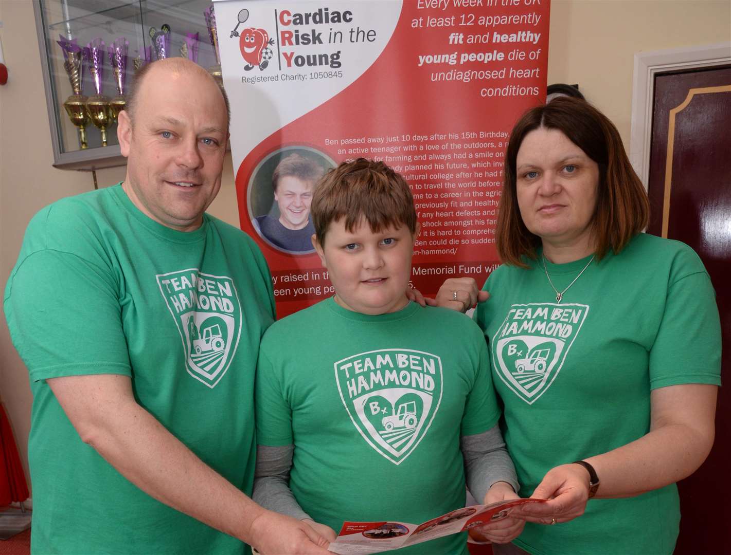 Steve, Archie, 12, and Sheralyn Hammond at Homewood School, Tenterden