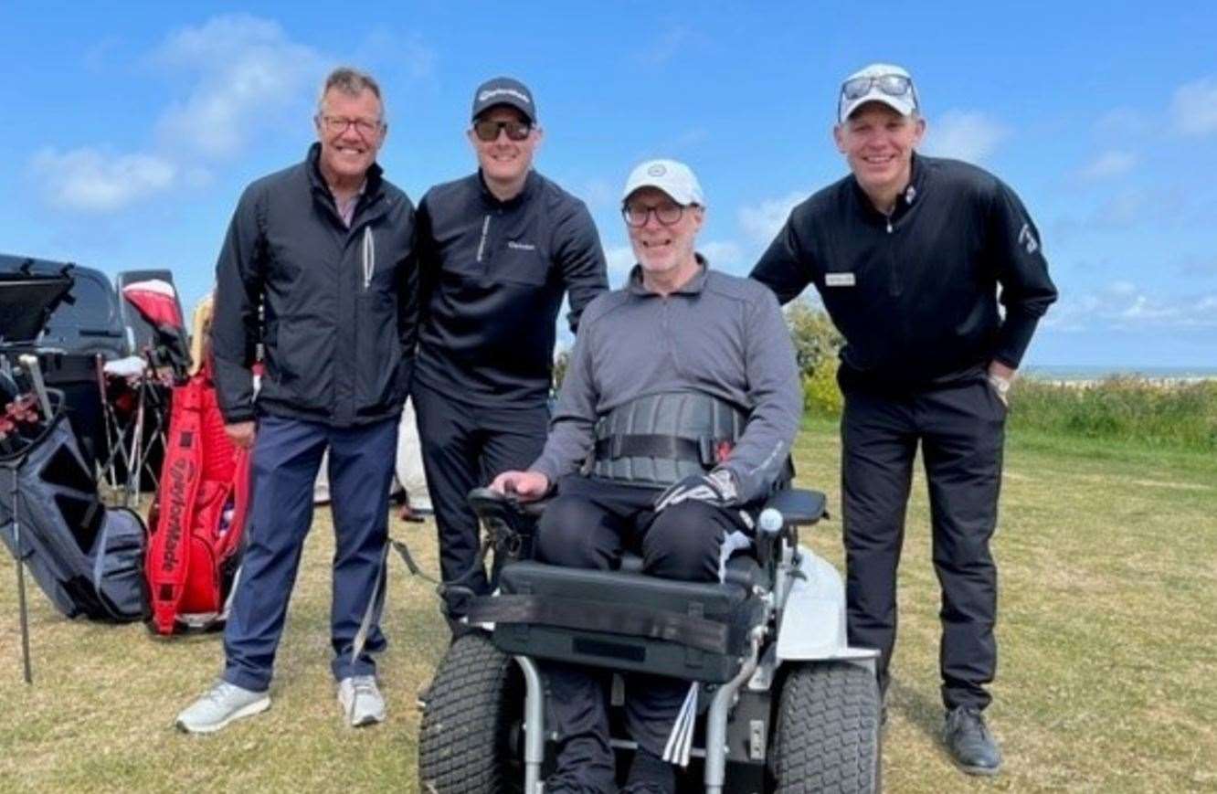 Jerry Buckley, Henry Leo, Kenny Powell and North Foreland Golf Club head professional Darren Parris