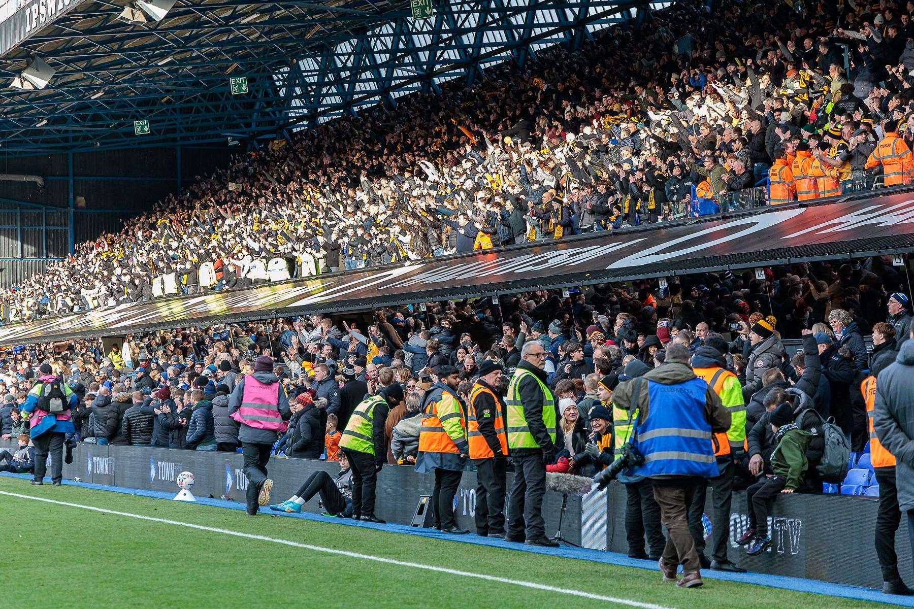 Maidstone took 4,500 fans to Ipswich in round four. Picture: Helen Cooper