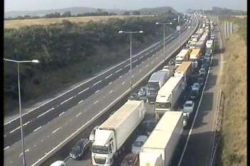 Traffic building up on the M25. Picture: Highways England