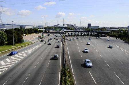 Dartford tolls looking clear during blackout. Picture Nick Johnson