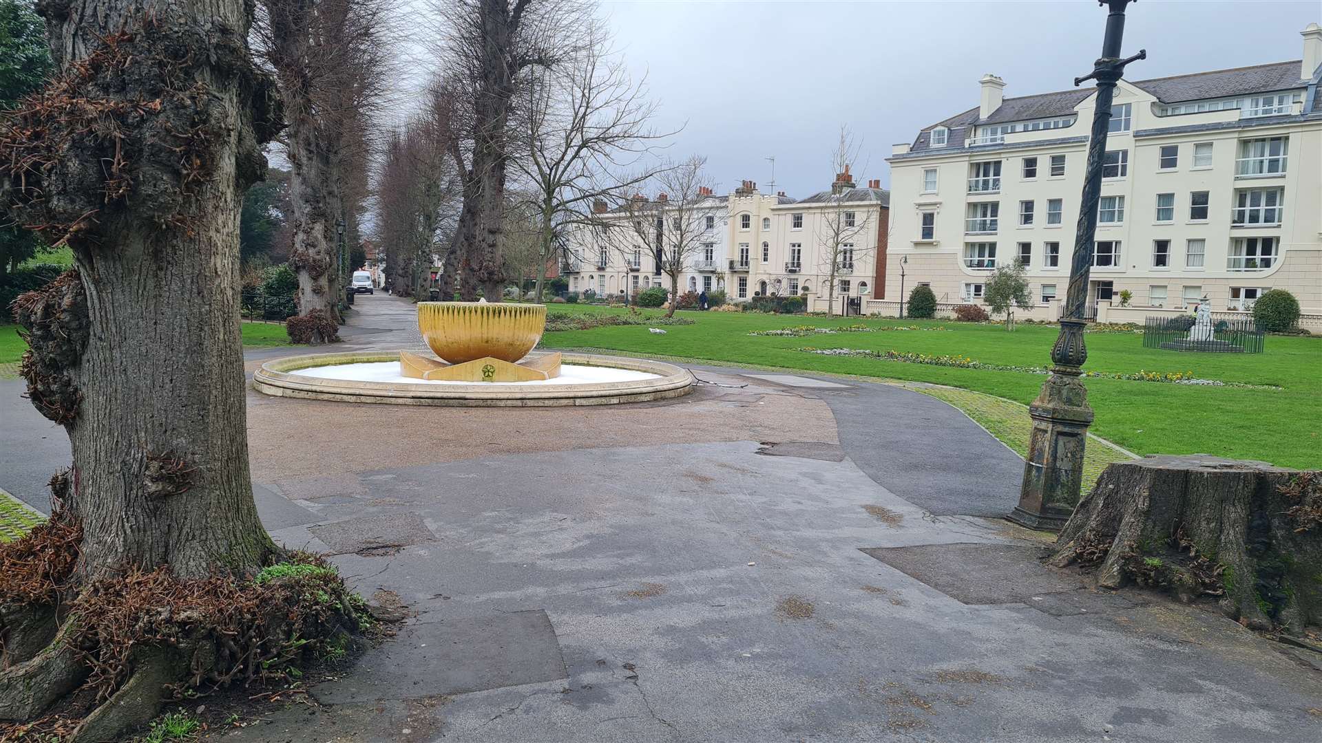 Canterbury's Dane John Gardens is said to be a much more welcoming place in the daytime