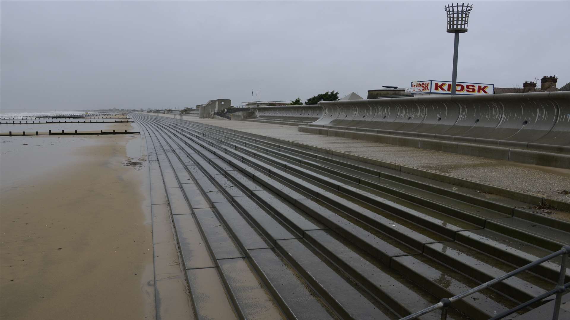 Dymchurch sea wall where the migrants were headed