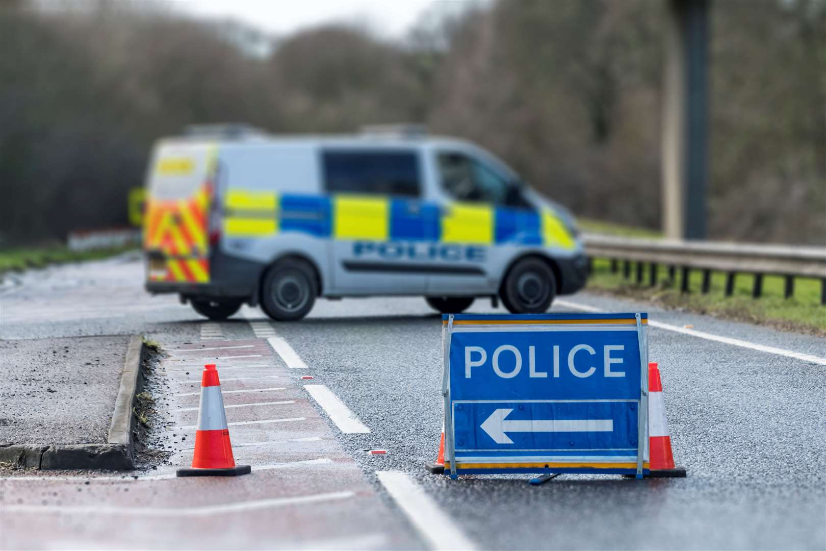 A stock image of police at a crash scene