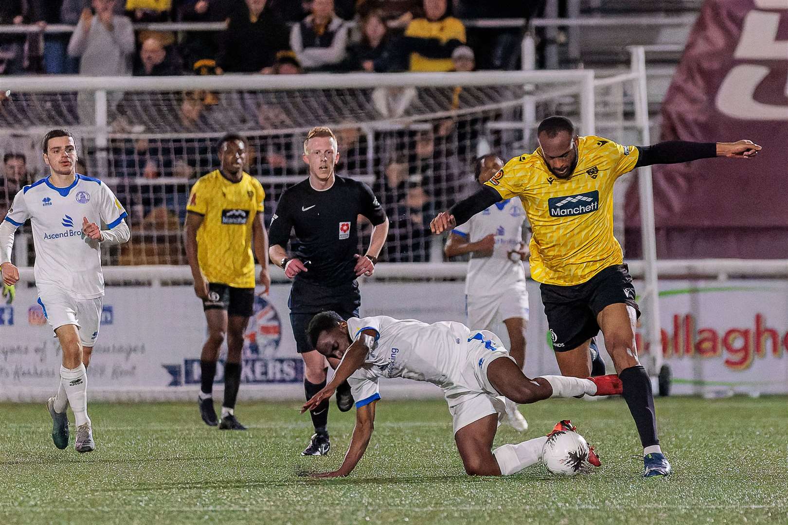 Maidstone defender Reiss Greenidge will face brother Jordan this weekend. Picture: Helen Cooper