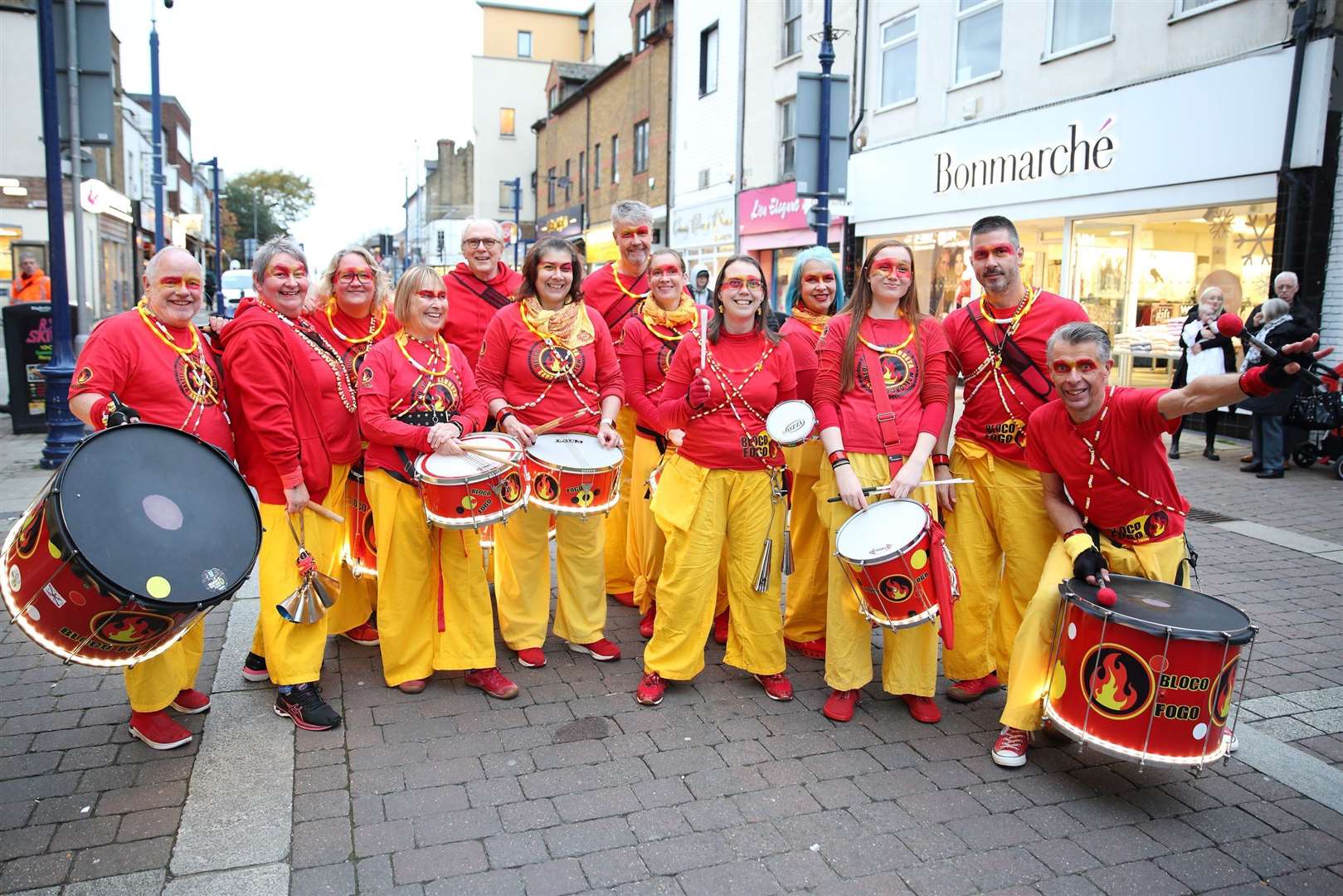 Bloco Fogo Samba were part of the festivities