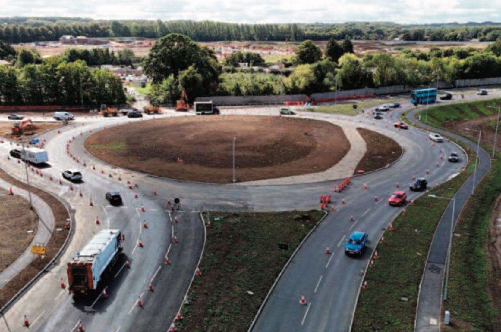 Coldharbour Roundabout near Maidstone is set to have a series of overnight closures. Picture: KCC/Breheny