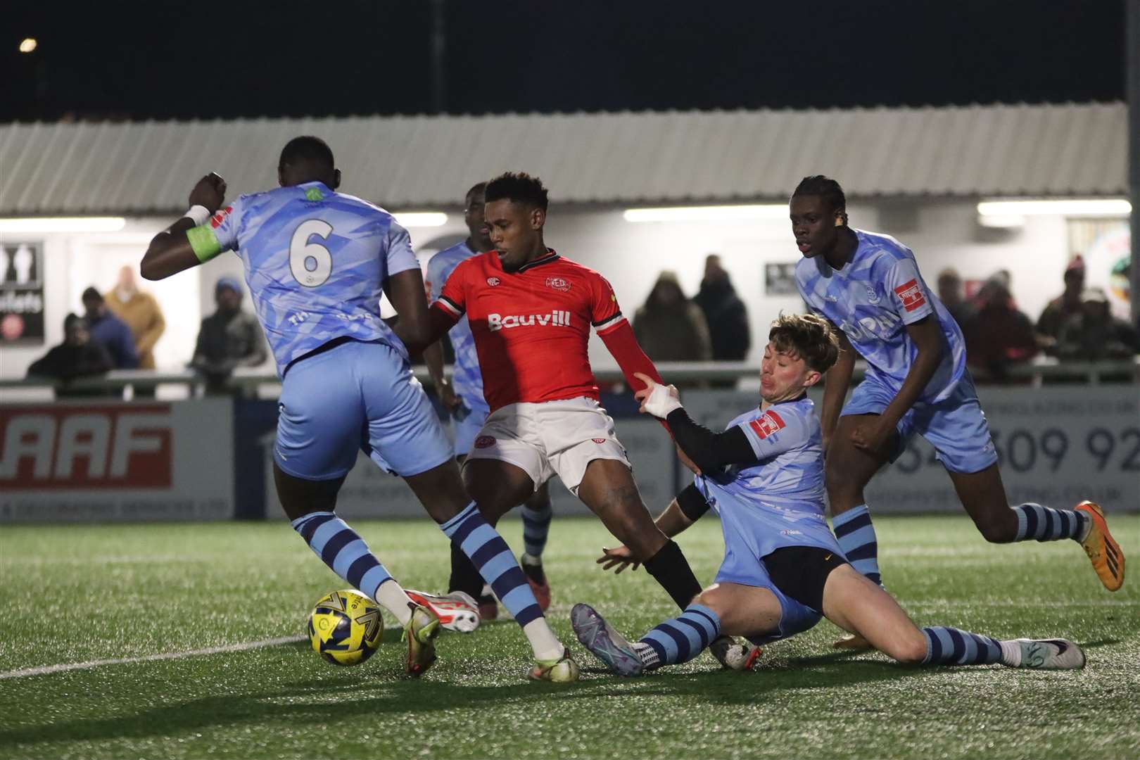 Khale Da Costa came off the bench to make his debut for Chatham Town on Saturday Picture: Max English (@max_ePhotos)