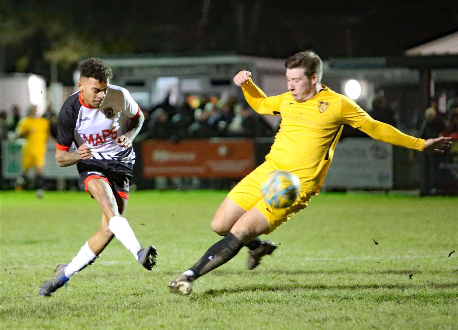 Troy Howard, pictured in his Deal days, scored Lydd's second against Bridon Ropes. Picture: Paul Willmott