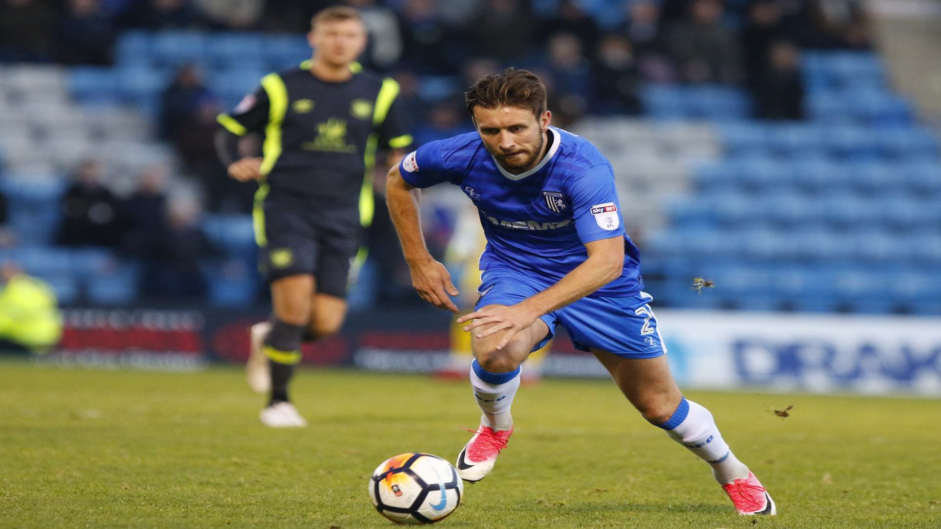 Gills defender Luke O'Neill in action against Carlisle . Picture: Andy Jones