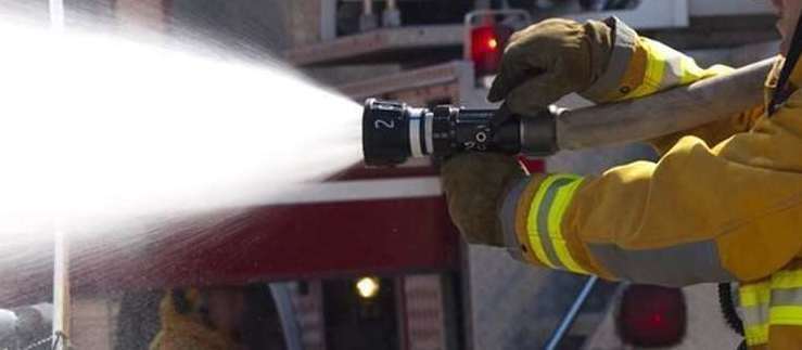 The fire broke out in a derelict building. Stock photo