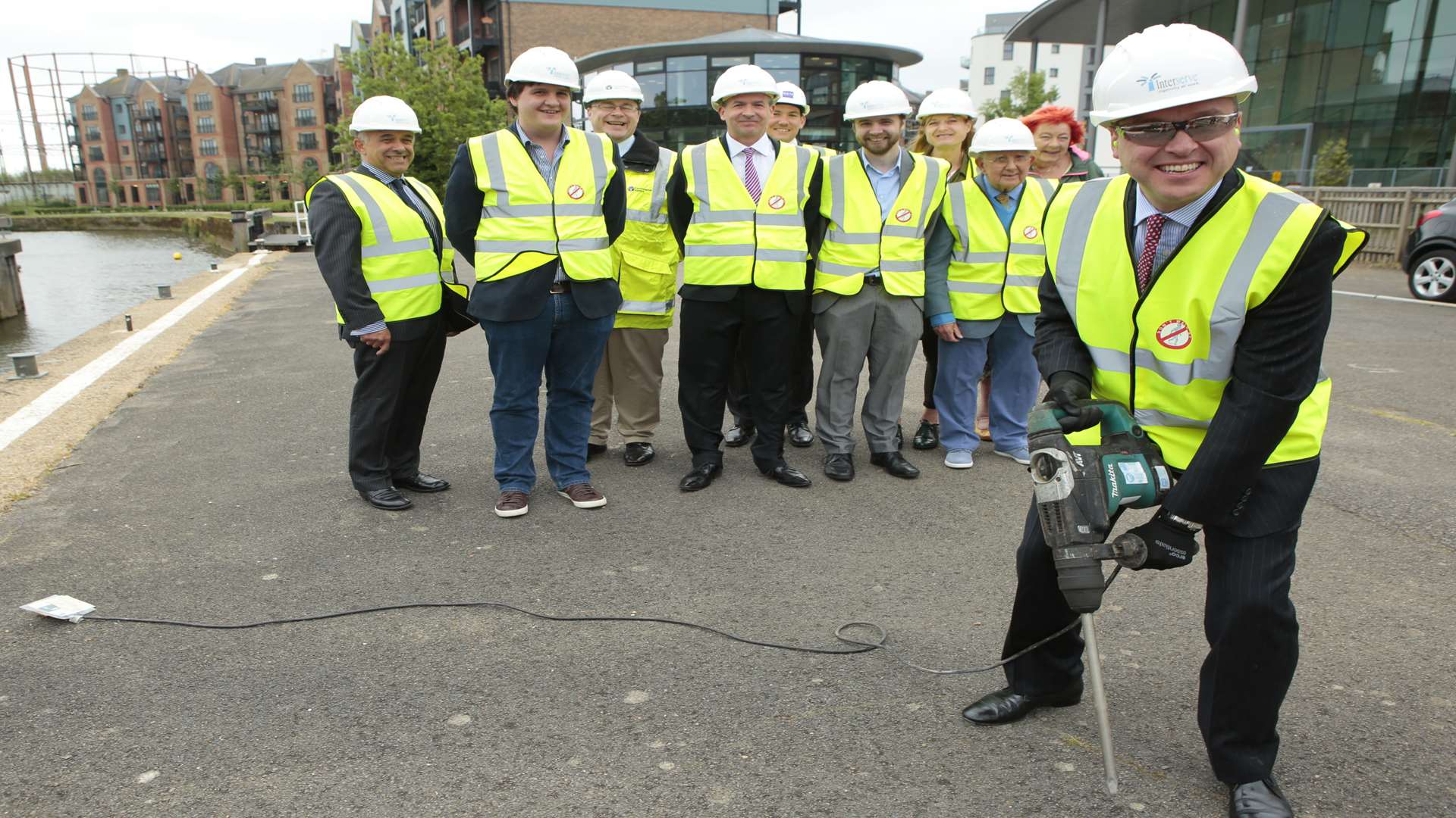 Borough Councillor Russell Lancaster with the tools. Picture: Martin Apps