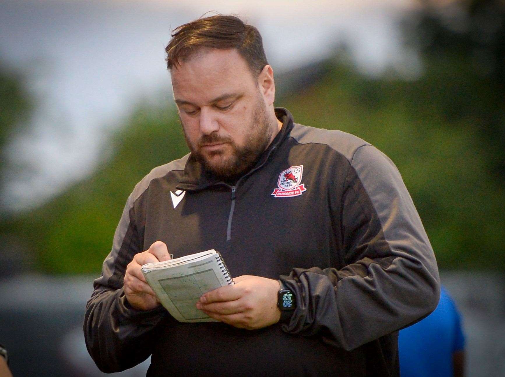 Ben Smith at Southwood for Ramsgate’s friendly against Bearsted. Picture: Stuard Watson