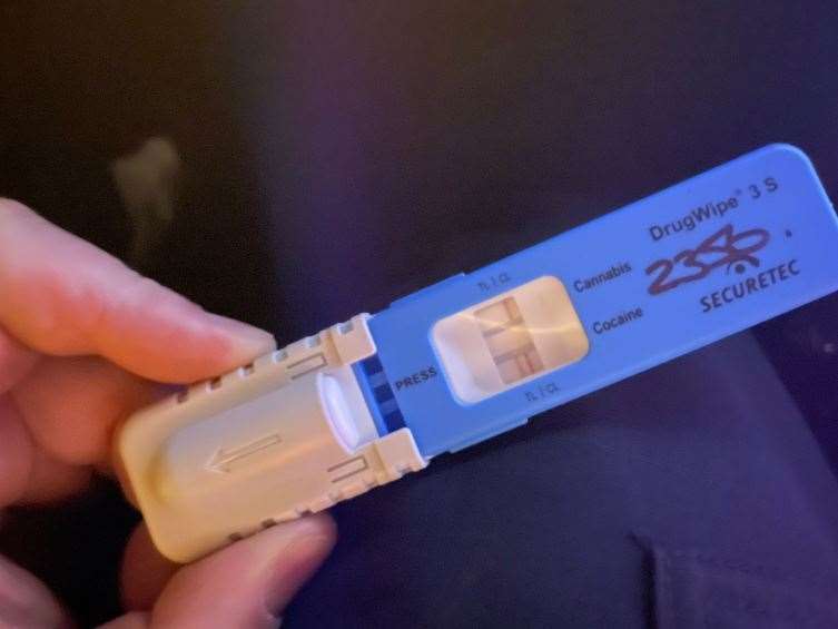 Officers carried out a roadside drug test. Picture: @KentPoliceRoads