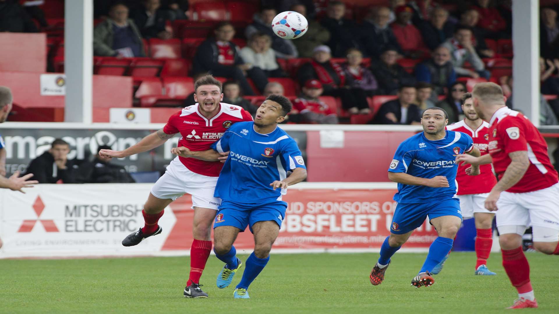 Matt Johnson in action for Ebbsfleet against Hayes & Yeading last season Picture: Andy Payton