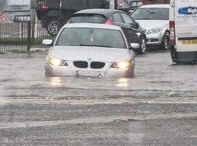 Flooding in Sittingbourne earlier this week. Picture: Adam Yates