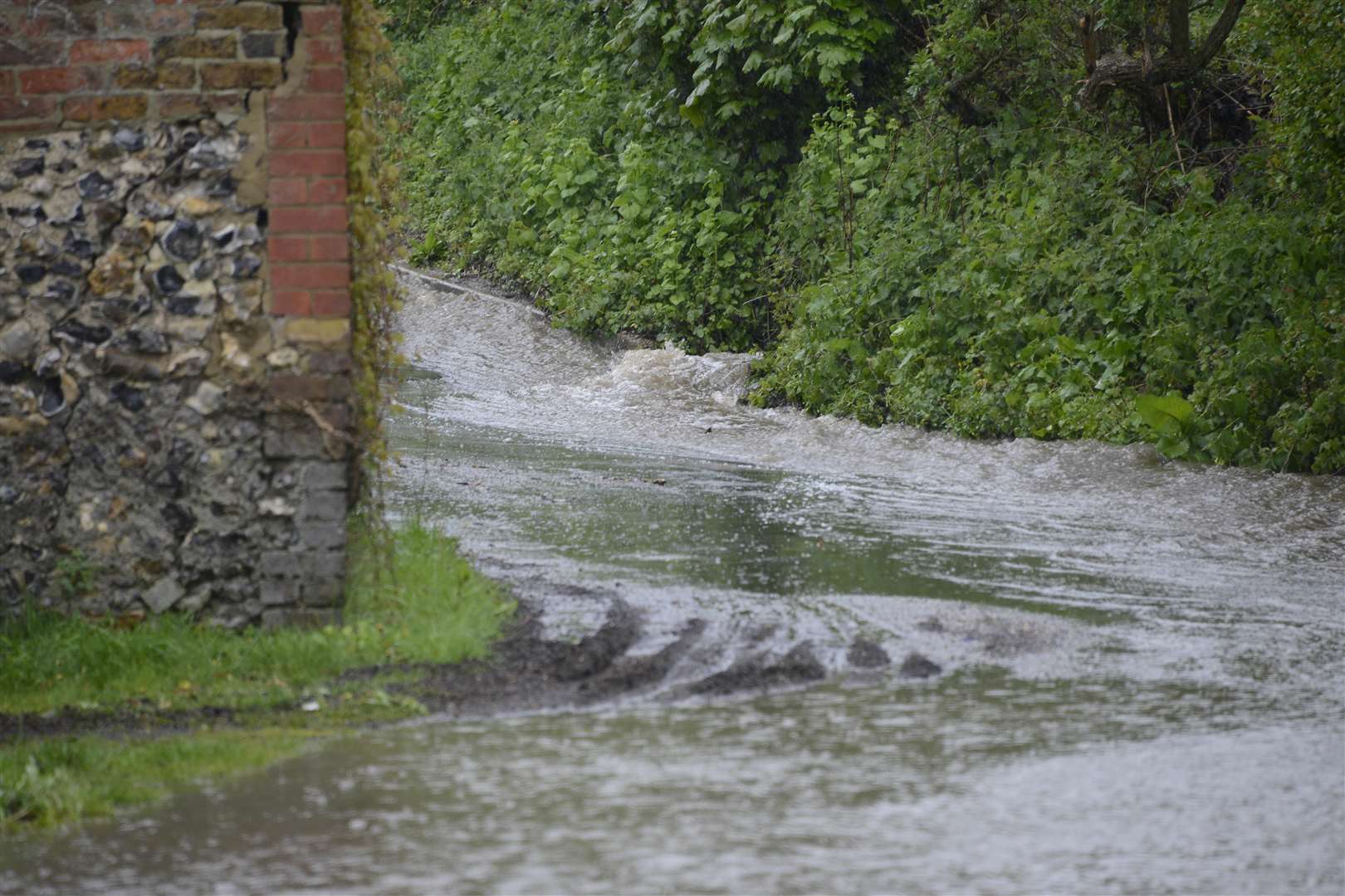 The River-like appearance in Hogbrook Hill in Alkham. Picture: Paul Amos.