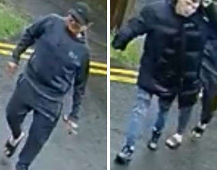 Police have released images of two men they would like to speak to following reports of indecent exposure in Borough Green