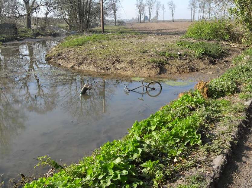 At first glance, it appeared a cyclist took a wrong turn