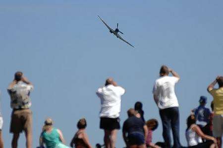 Spitfire flypast at Capel le Ferne