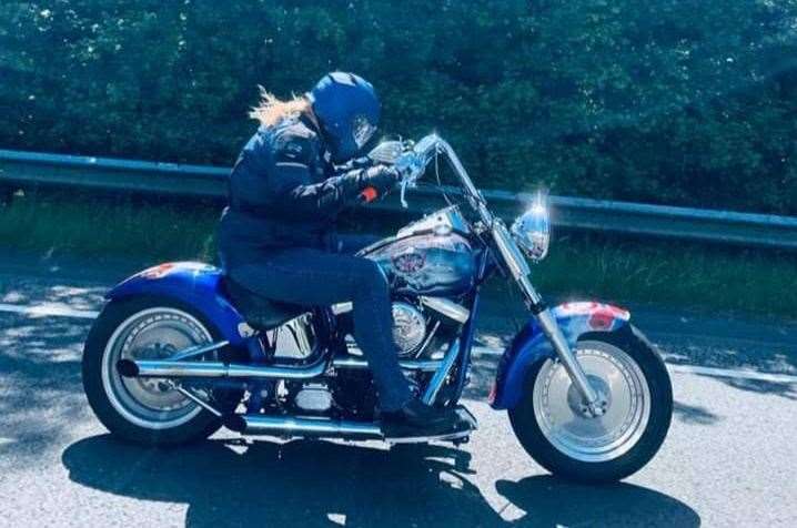 Julia Stevenson on her Harley Picture: Julia Stevenson