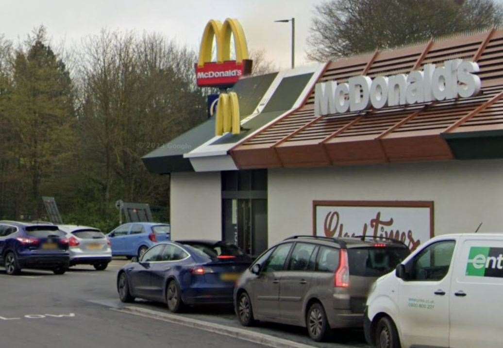 Conner Barnes sexually assaulted a woman outside the McDonald's restaurant in Sandwich Road, Whitfield. Picture: Google